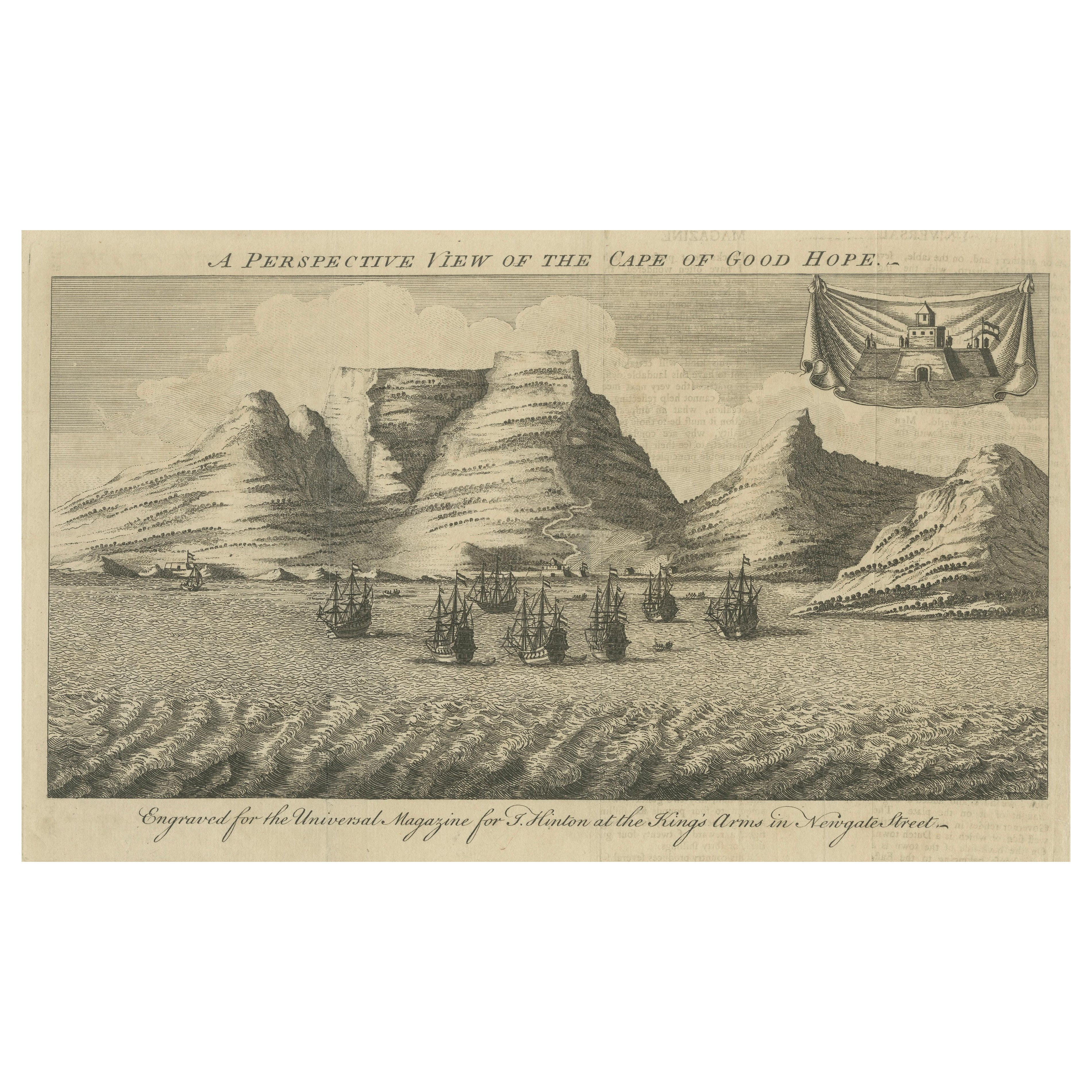 The Cape of Good Hope — VOC Anchorage and Table Mountain, c.1750 en venta