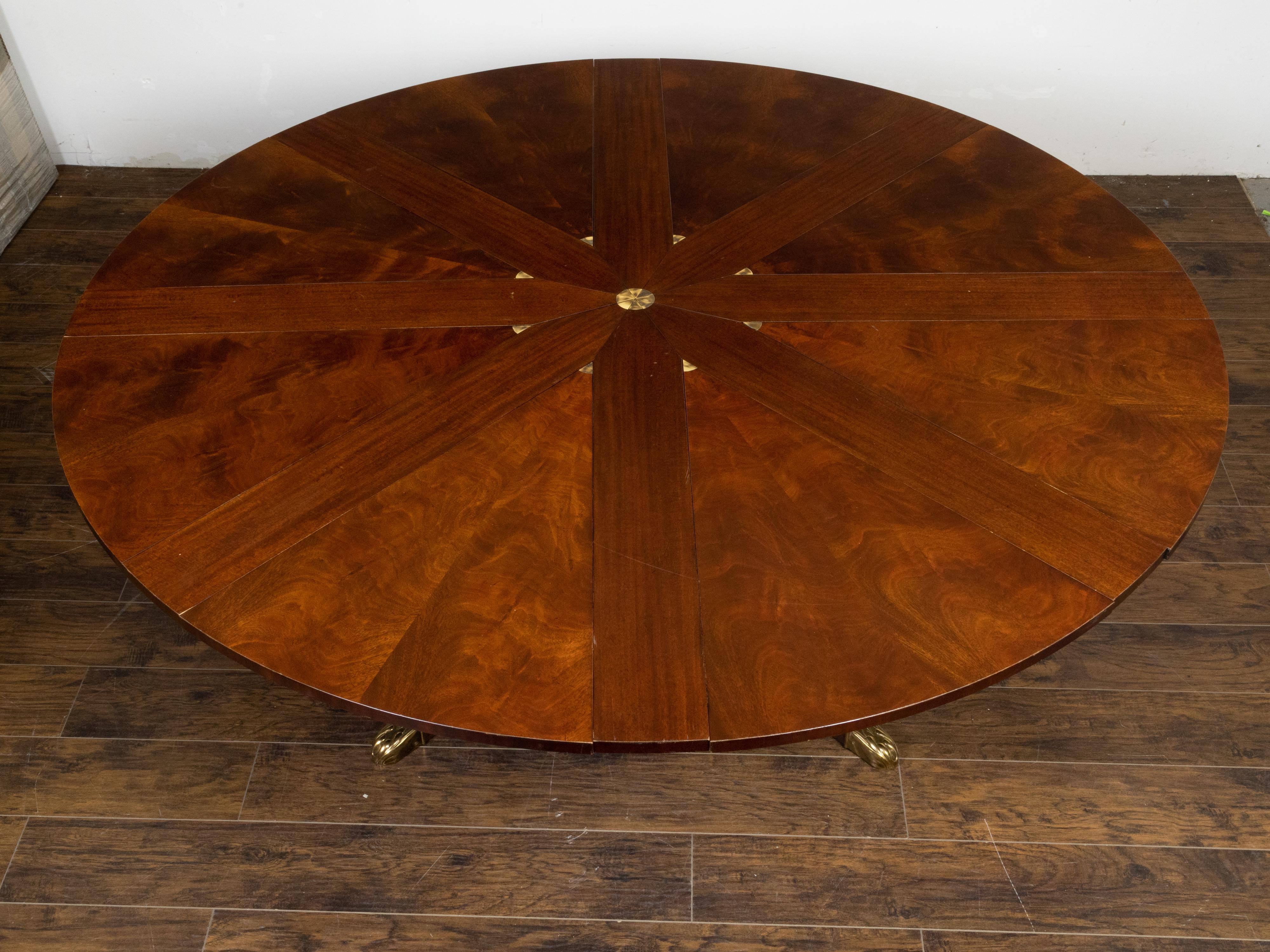 20th Century The Capstan, Baker Furniture Vintage Mahogany Dining Table with Extending Top