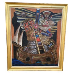 The Captain Original Oil On Canvas 1989 By Andrei Gennadiev 1947