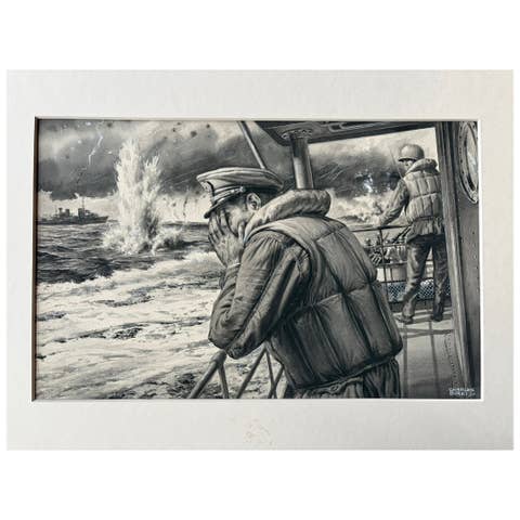 The Captain’s Despair – Naval War Illustration by Charles Burki, 1970