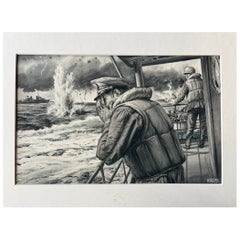 The Captain’s Despair – Naval War Illustration by Charles Burki, 1970