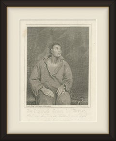 The Captive Slave, Abolitionist Symbol, Antique Engraving, 1827