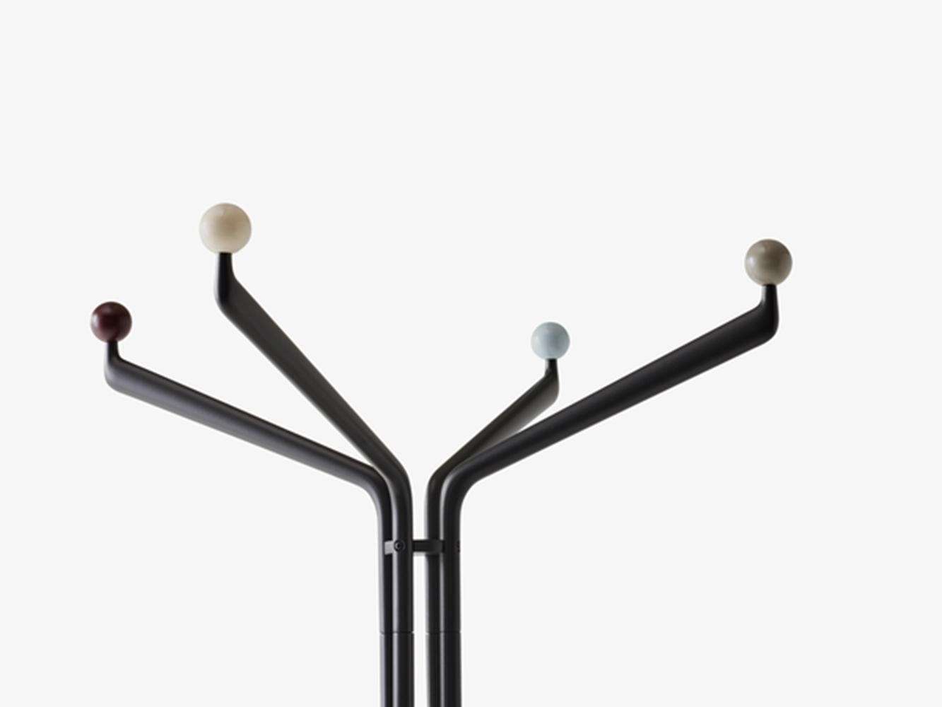 Scandinavian Modern Capture SC77 Coat Stand, Graphite & Coloured, by Space Copenhagen for &Tradition For Sale