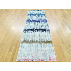 Cardiac Handmade Sari Silk with Oxidized Wool Runner Rug