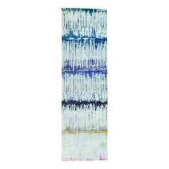 Cardiac Handmade Sari Silk with Oxidized Wool Runner Rug
