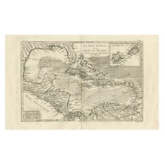 The Caribbean & Gulf of Mexico – Rigobert Bonne’s Antilles Map, c.1780
