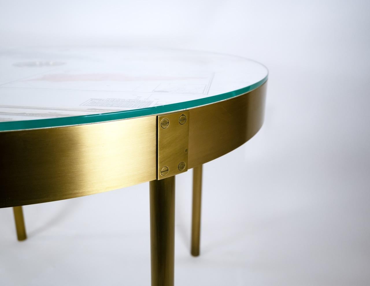 Contemporary The Cartografico Card Table by David Duncan Studio For Sale