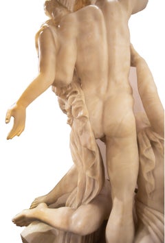 Carved Alabaster Sculpture Depicting "The Rape Of Polyxena" after Pio Fedi
