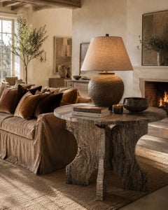 The 'Casa' circular marble centre table