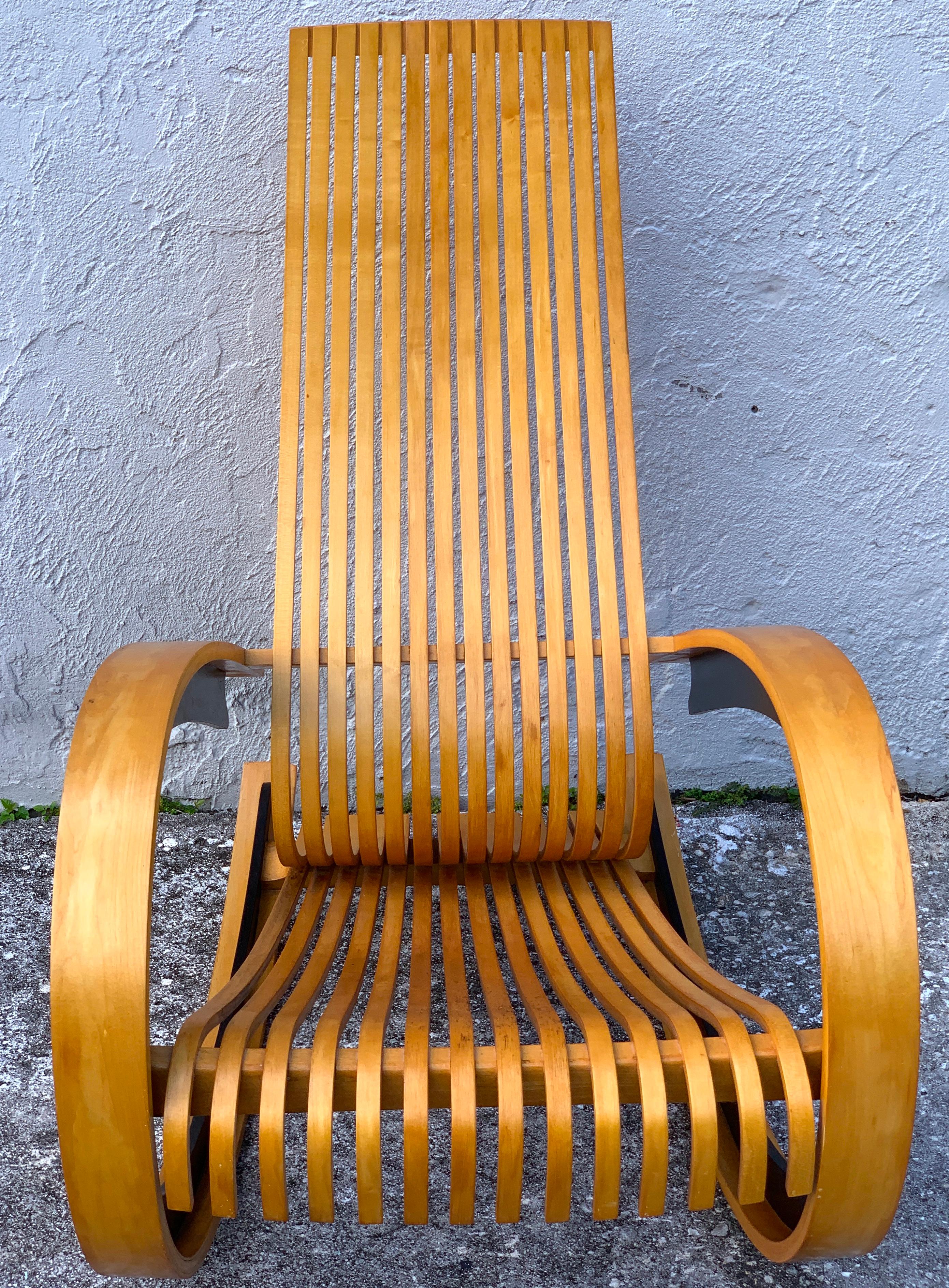 Ebonized Cato Rocker/ Rocking Chair, by Tony Portus, circa 1990