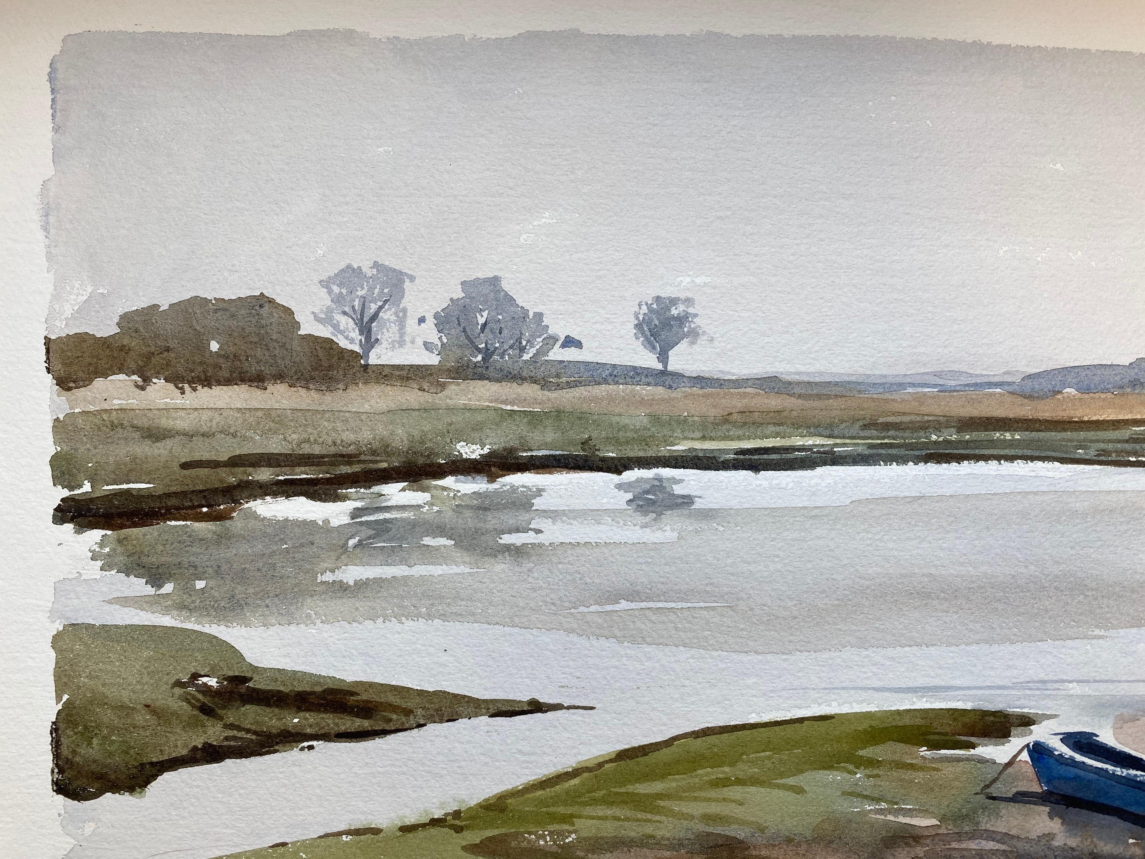 20th Century The Causeway Fresh Water, Signed Original British Watercolour Painting For Sale