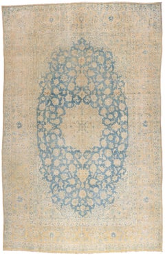 The Celestial Azure Bloom: A Persian Najafabad Masterpiece of Timeless Elegance