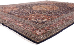 The Celestial Court: A Vintage Pakistani Tabriz Masterpiece of Timeless Elegance