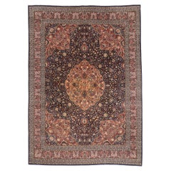 The Celestial Court: A Vintage Pakistani Tabriz Masterpiece of Timeless Elegance