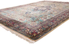 Der himmlische Garten: Ein altes Meisterwerk höfischer Eleganz aus persischer Seide aus Qum