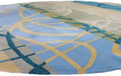 The Celestial Orbit: A Vintage Chinese Hooked Masterpiece of Abstract Elegance