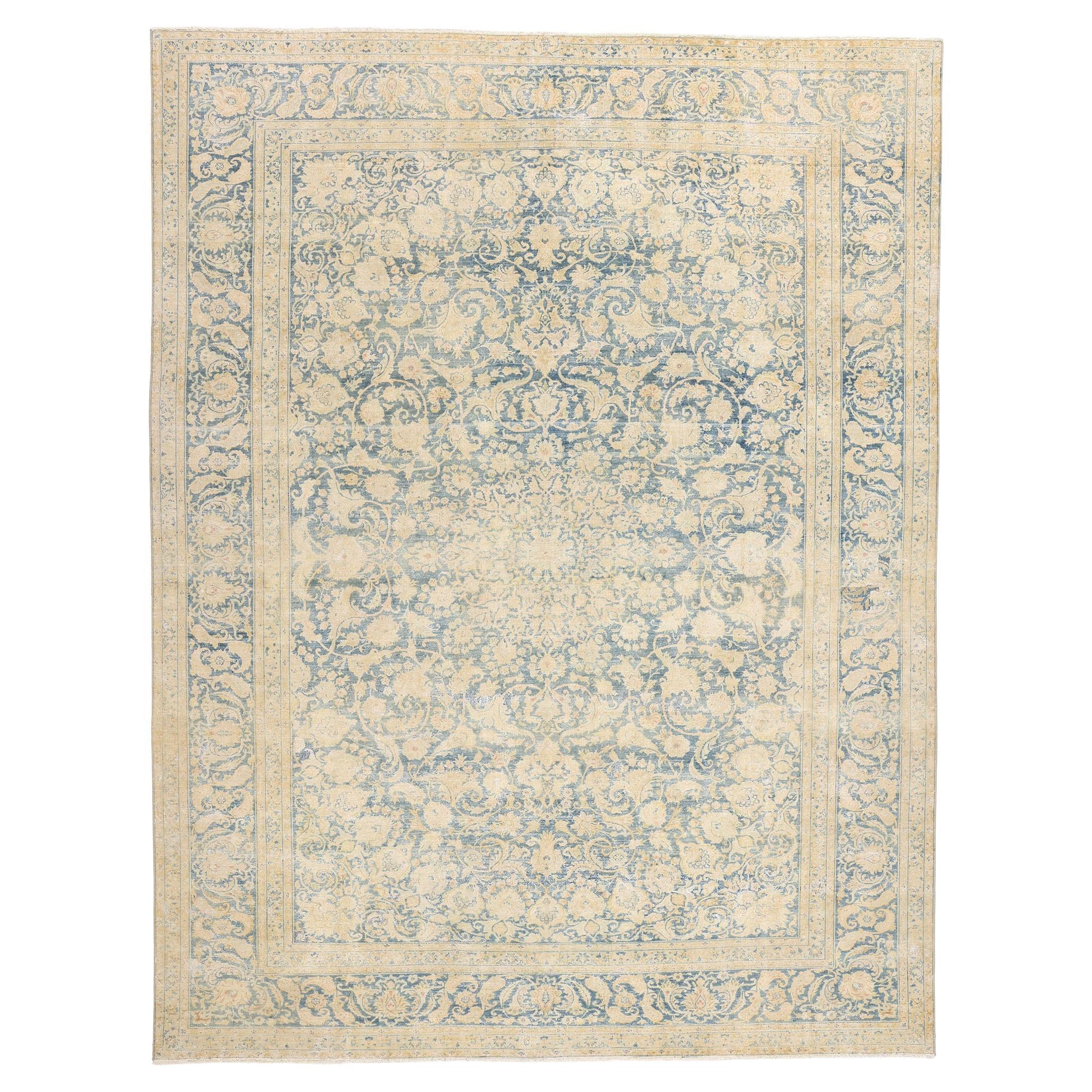 El Susurro Celestial: Una antigua obra maestra persa kashan de gracia etérea en venta