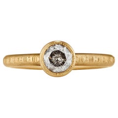 The Celestine Ethical Engagement Ring 0.6 ct Grey Diamond 18ct Fairmined Gold