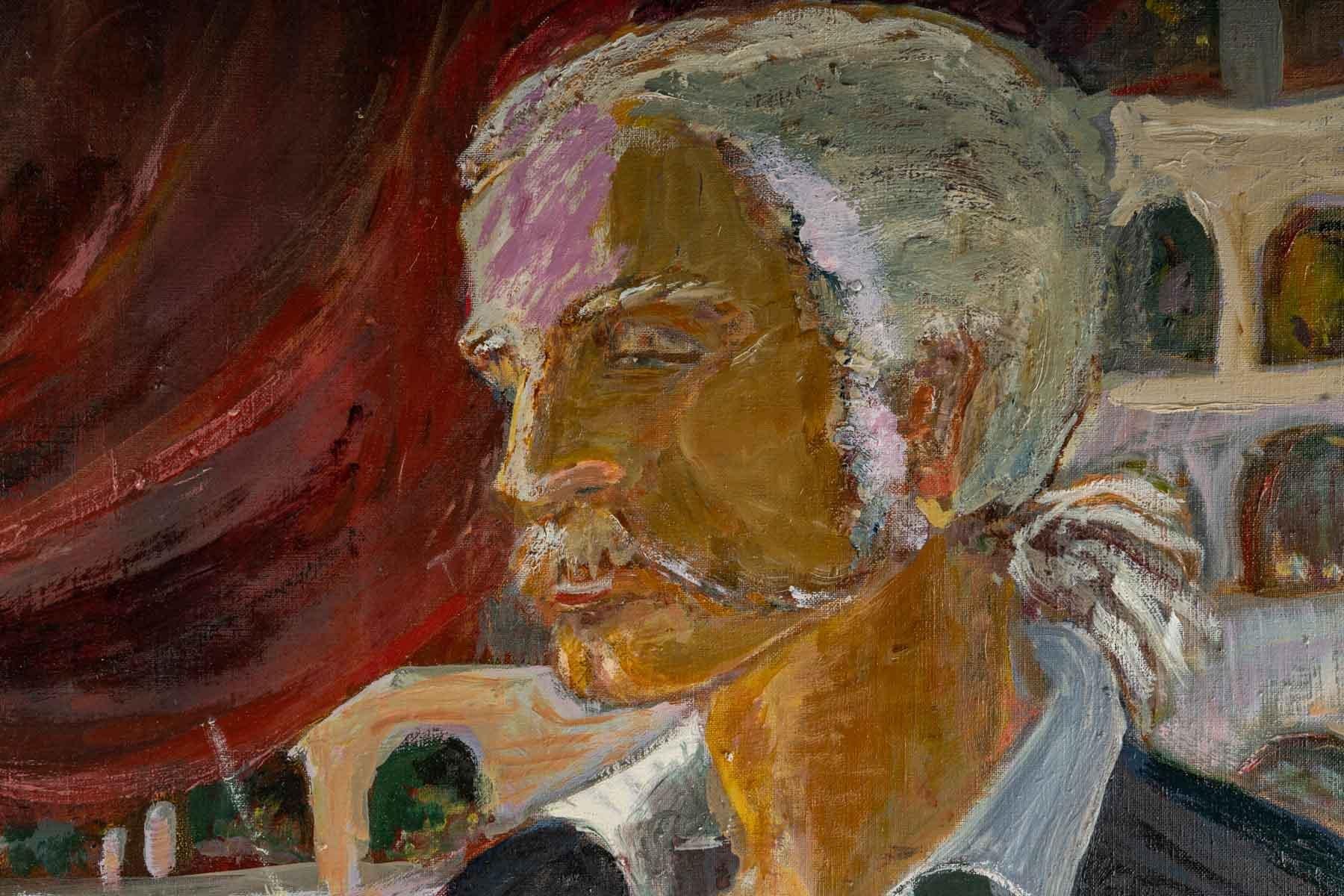 The Cellist in Concert, 20th century.
Evelyne Luez, School of Paris.
Oil on canvas
Measures: H: 81 cm, W: 100 cm, D: 2 cm.