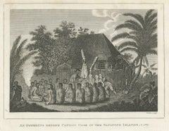 The Ceremonial Offering to Captain Cook in Hawaii, Engraved in 1778
