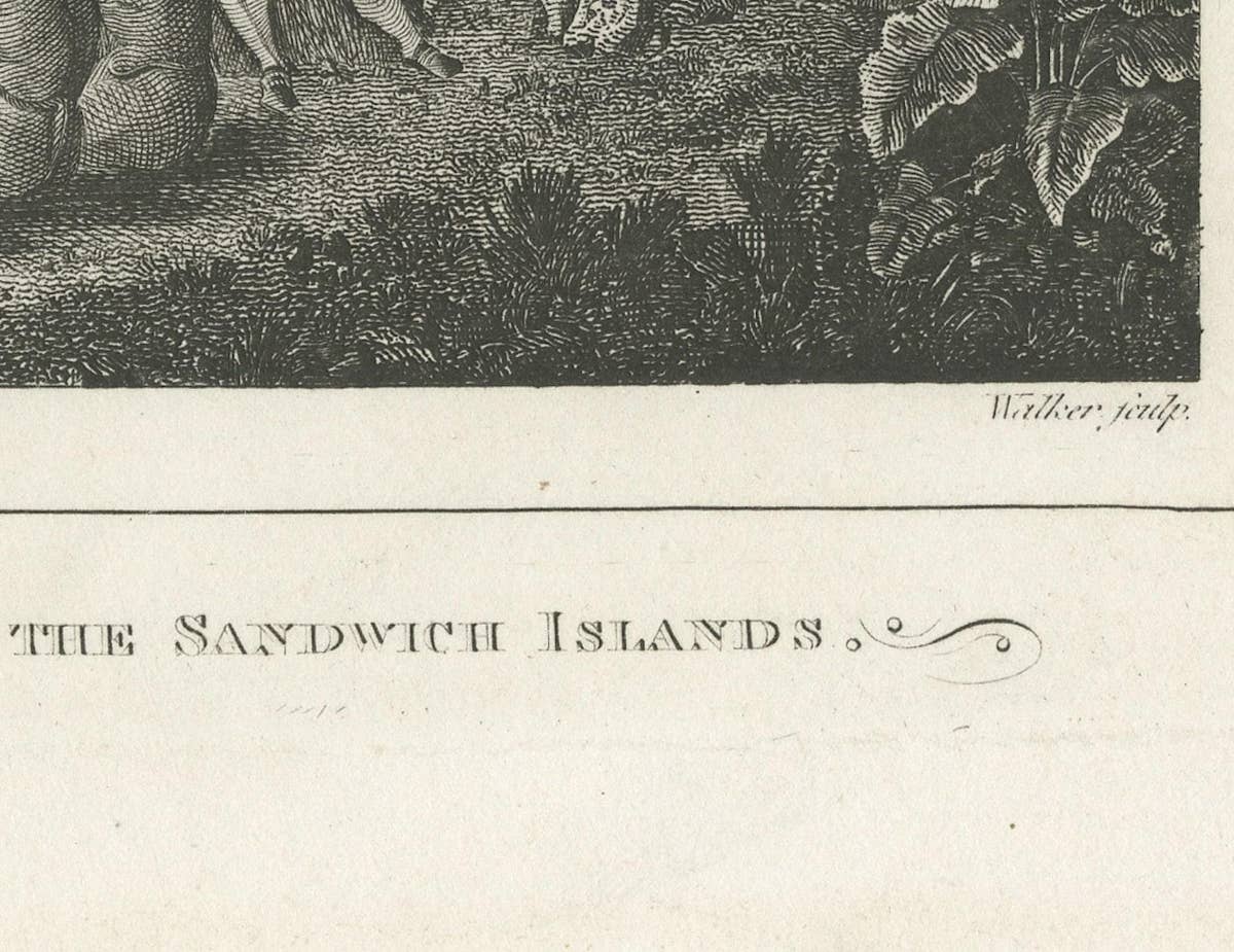 The Ceremonial Offering to Captain Cook in Hawaii, Engraved in 1778