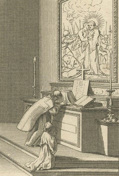 The Ceremonies of the Low Mass – 1734 Engraving Reflecting the Passion of Christ