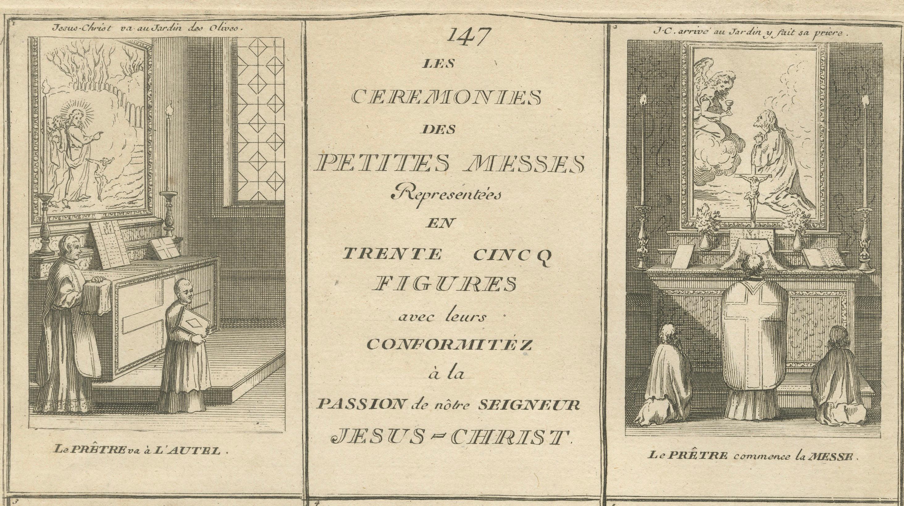 The Ceremonies of the Low Mass – Complete Engraved Cycle in Three Plates, 1734 For Sale 5