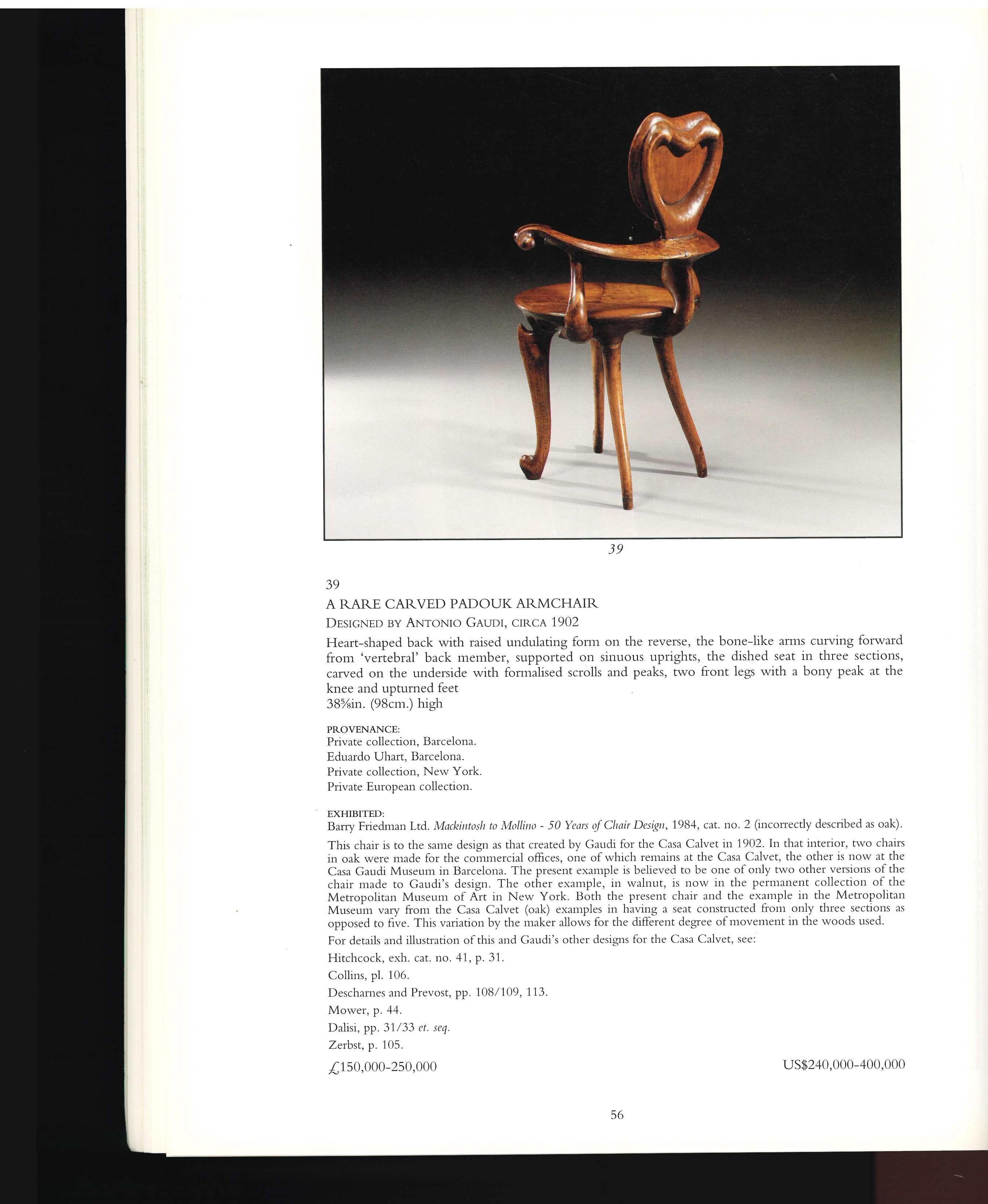 Paper THE CHAIR, Christie's Auction Catalogue 29 October 1997