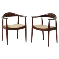 Sillas de comedor «The Chair» de Hans J. Wegner, juego de 2