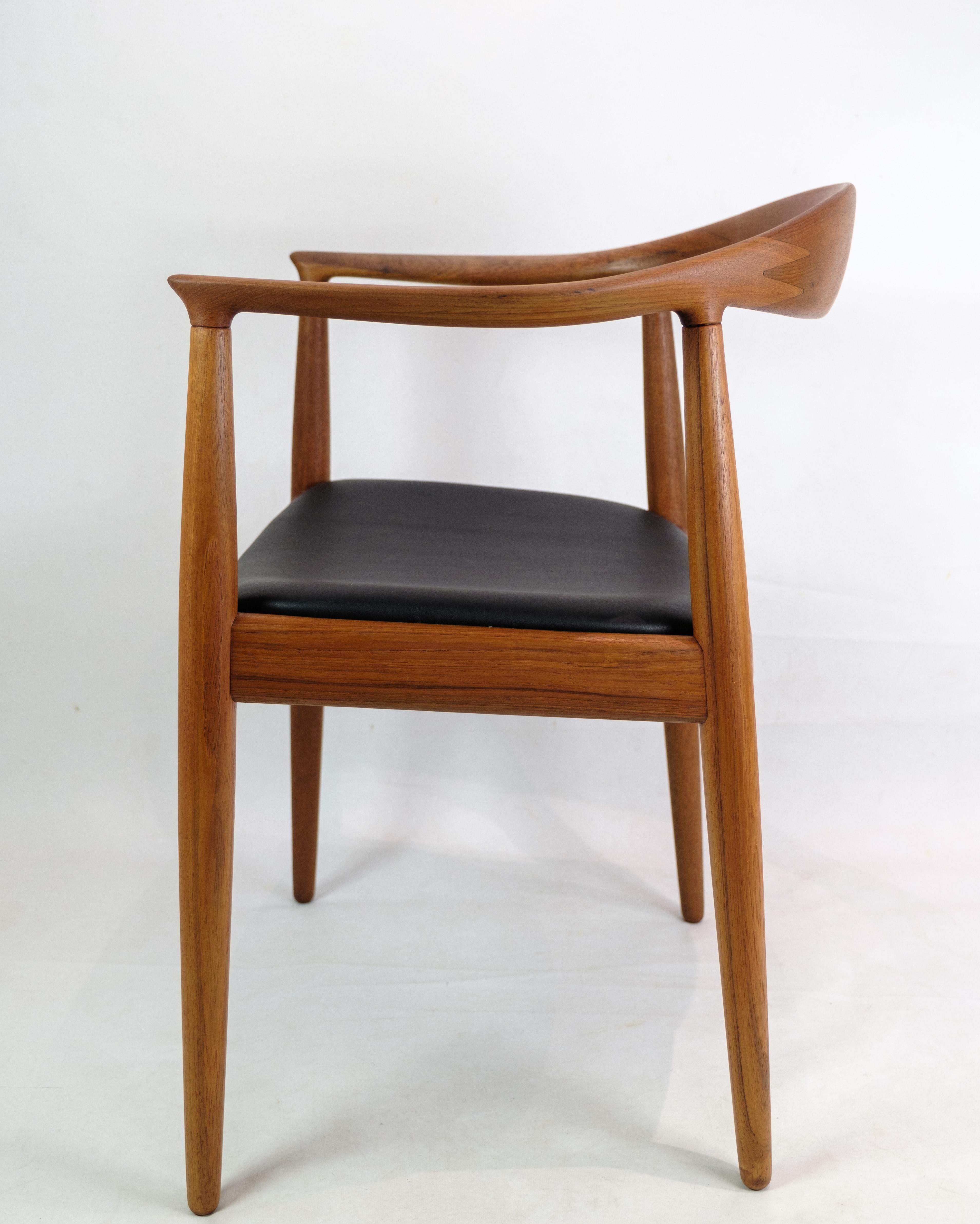 Leather The Chair, Model JH503, Hans J. Wegner for Johannes Hansen, 1950s For Sale