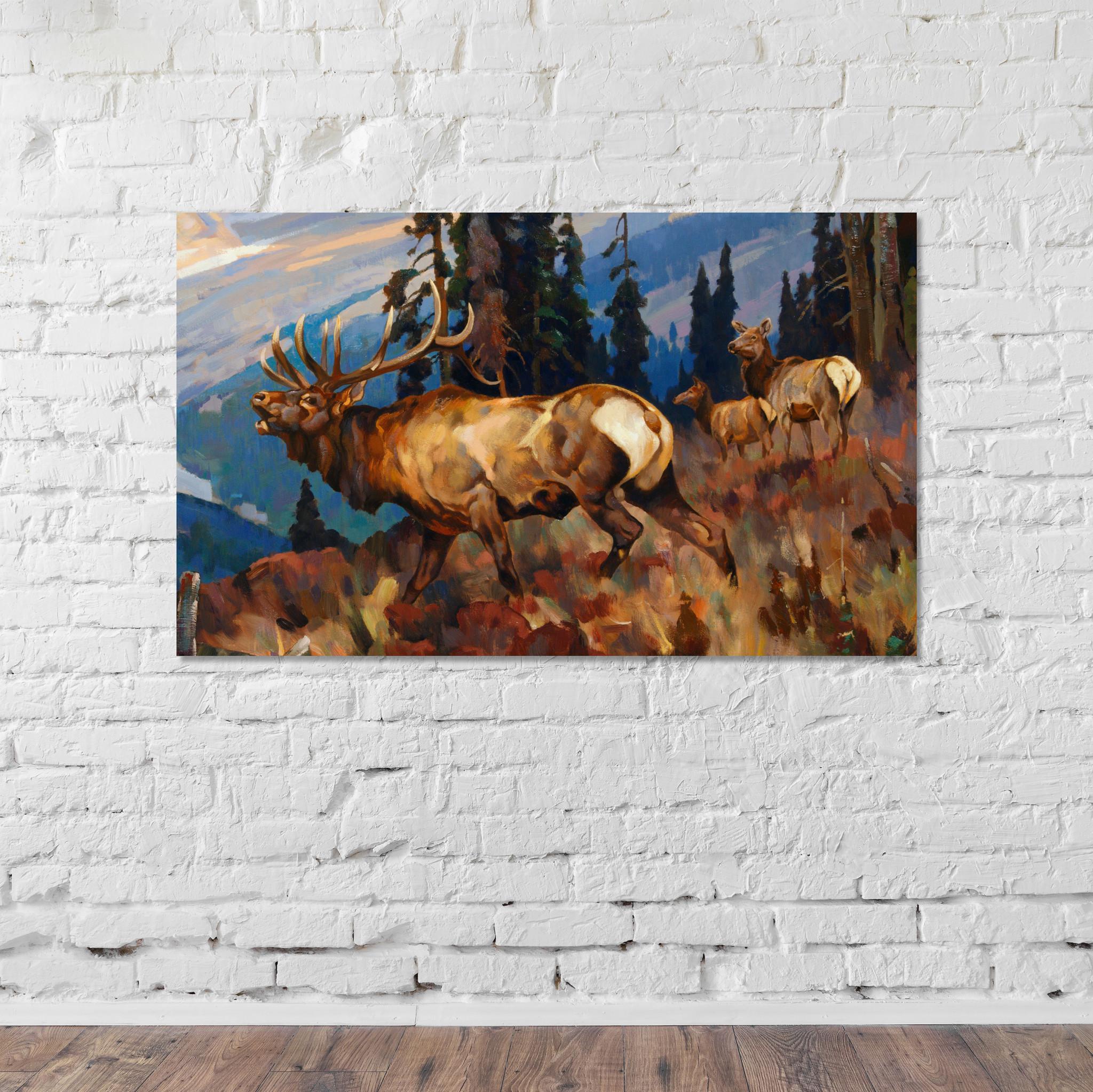 Außergewöhnliche Malerei. Das Lieblingsbild des Künstlers Greg Parker aus Nord-Idaho. Öl auf Leinwand. 40