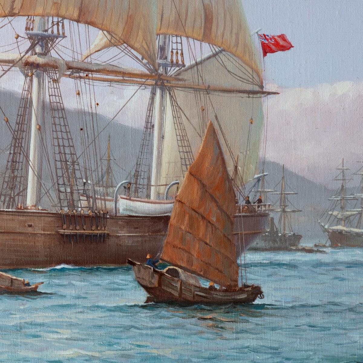 The Challenger Arrives off Kowloon Hong Kong, by Rodney Charman 1