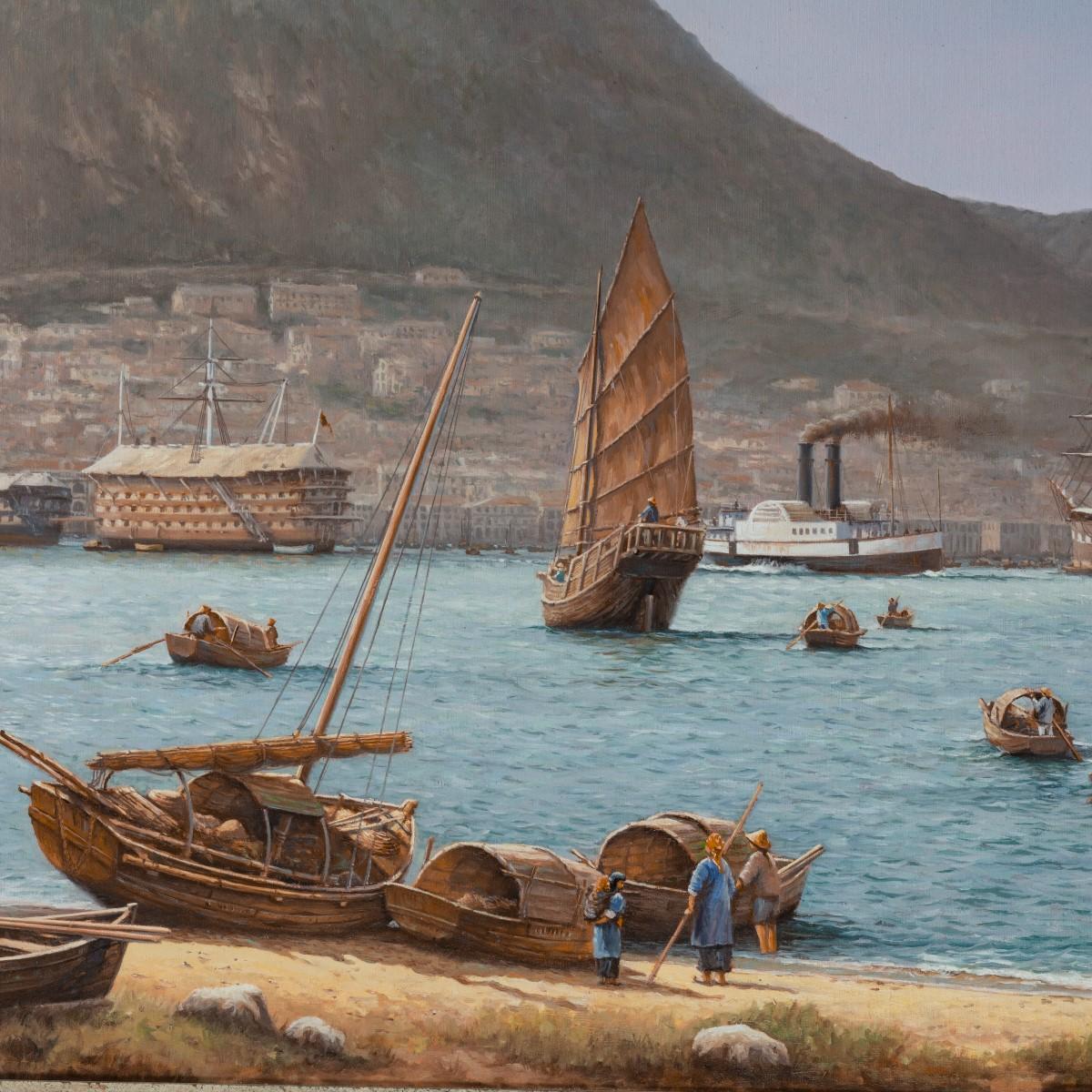 English The Challenger Arrives off Kowloon Hong Kong, by Rodney Charman