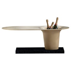 'The Champagne Table' Black Granite Cast Brass by Master Swedish Bell Maker