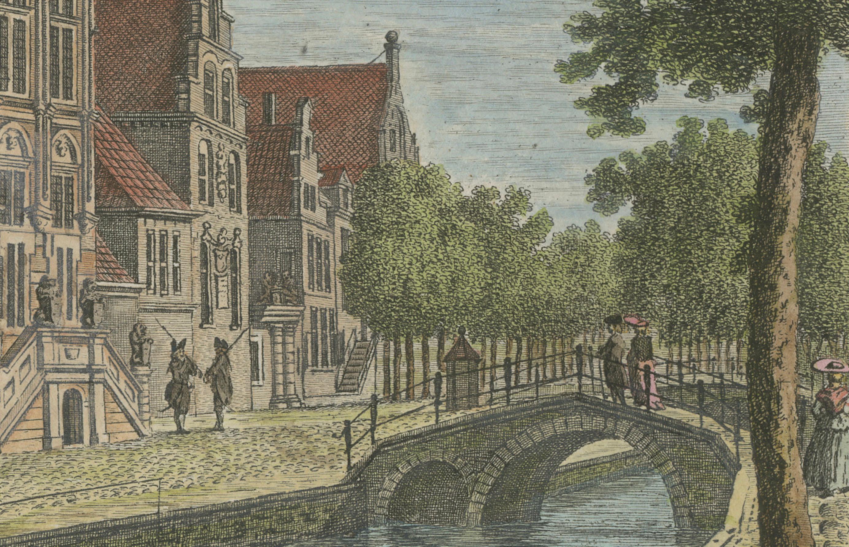 Title: 'De Kanselarij te Leeuwarden – Original 1793 Engraving by Karel Fredrik Bendorp'  

Description: This original antique engraving, created in 1793 by Karel Fredrik Bendorp after the design by Jan Bulthuis, beautifully portrays the historic
