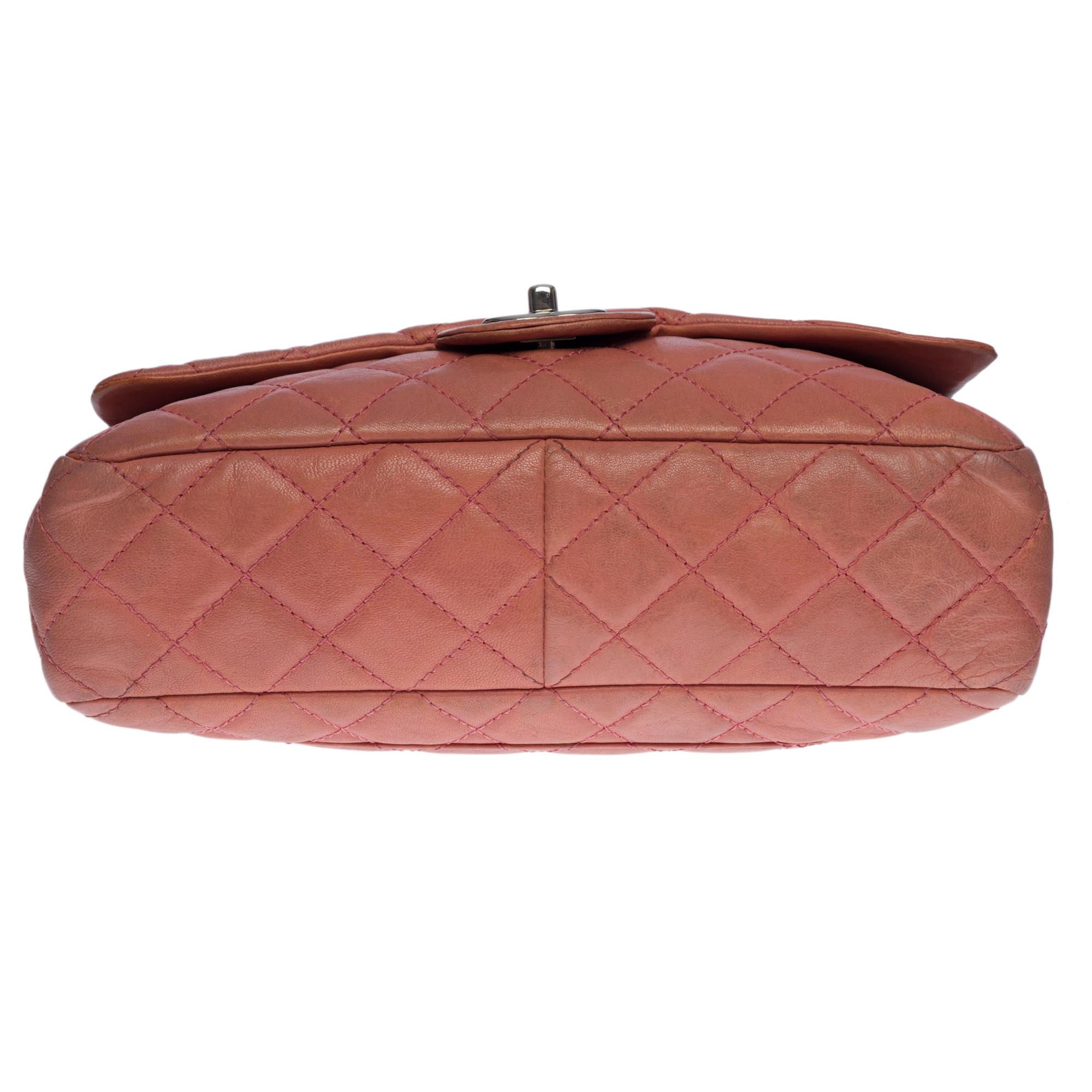  The Chanel Timeless/Classique Jumbo single flap bag handbag in powder pink aged For Sale 3