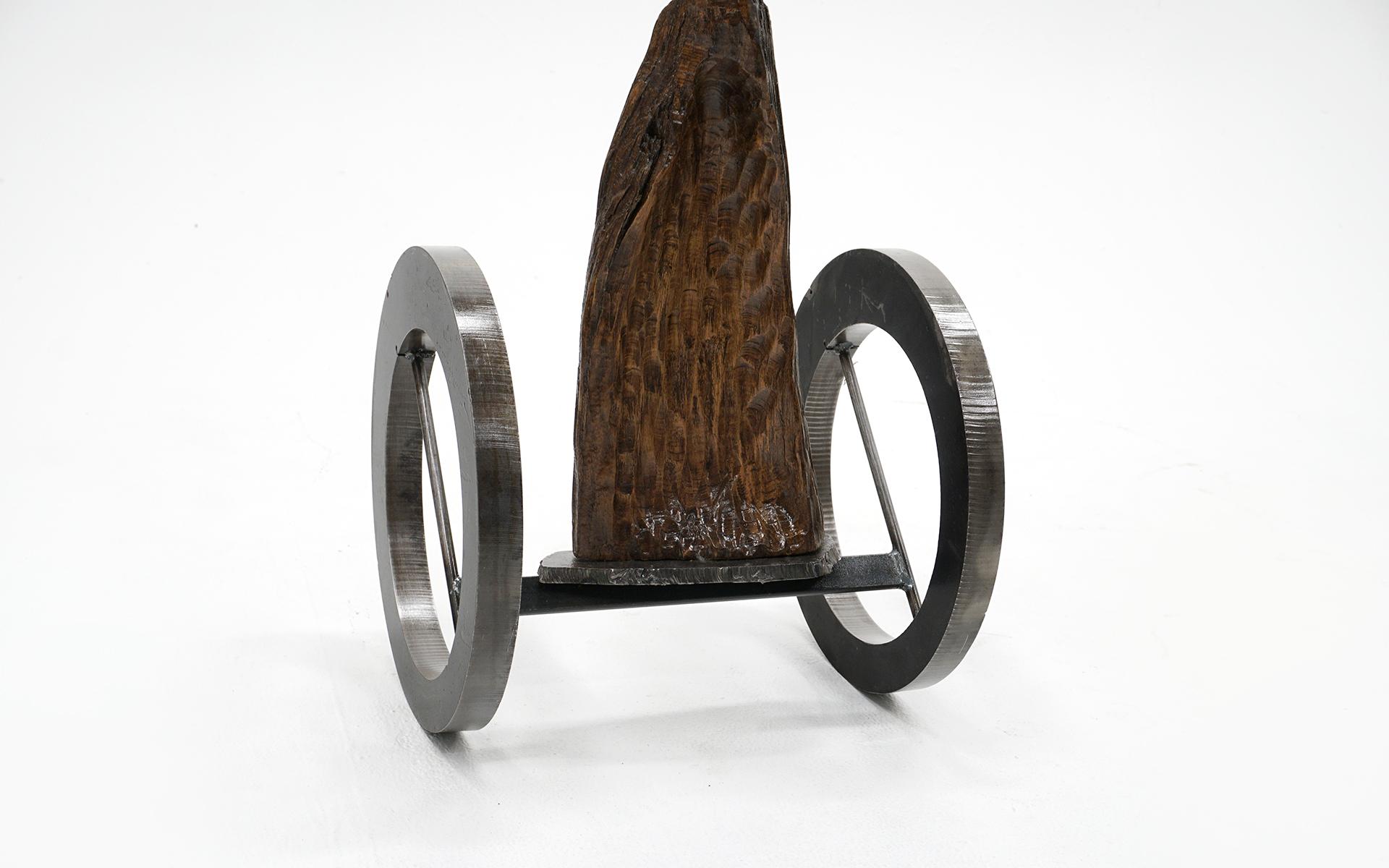 Contemporary The Chariot, A Sculpture of Wood and Steel by Dave Root, 2019 For Sale