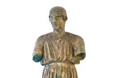 The Charioteer of Delphi, Plaster Sculpture, France, circa 1960