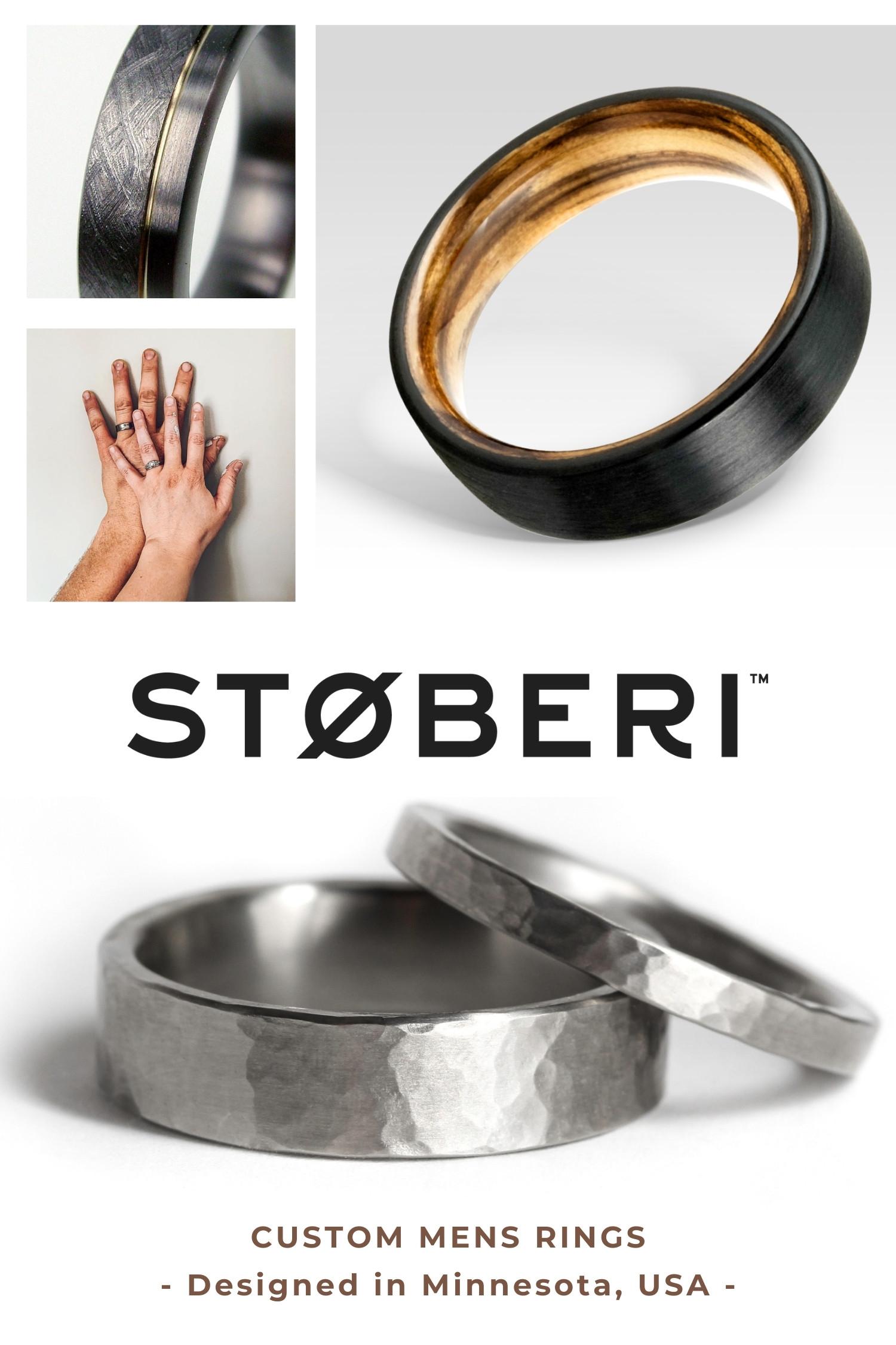 For Sale:  Charles : Black Tungsten Hand-Ground Faceted Comfort Fit Wedding Band 4
