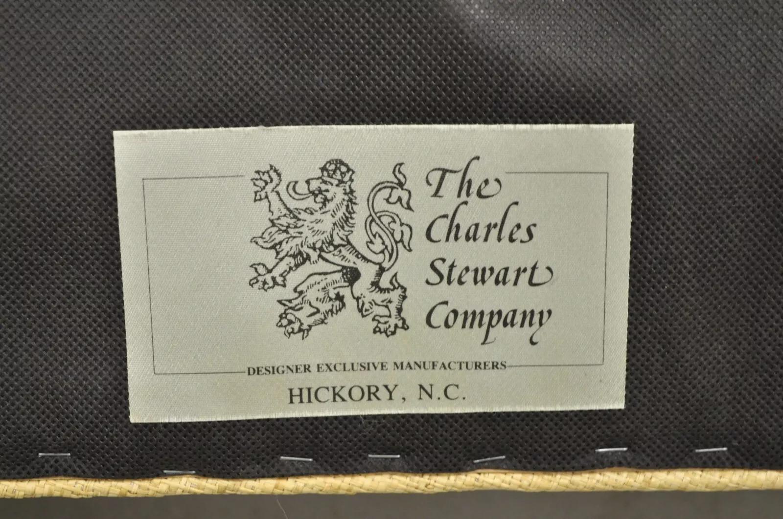 The Charles Stewart Co. Edwardian Style Mahogany Square Ottoman on Brass Castors In Good Condition In Philadelphia, PA