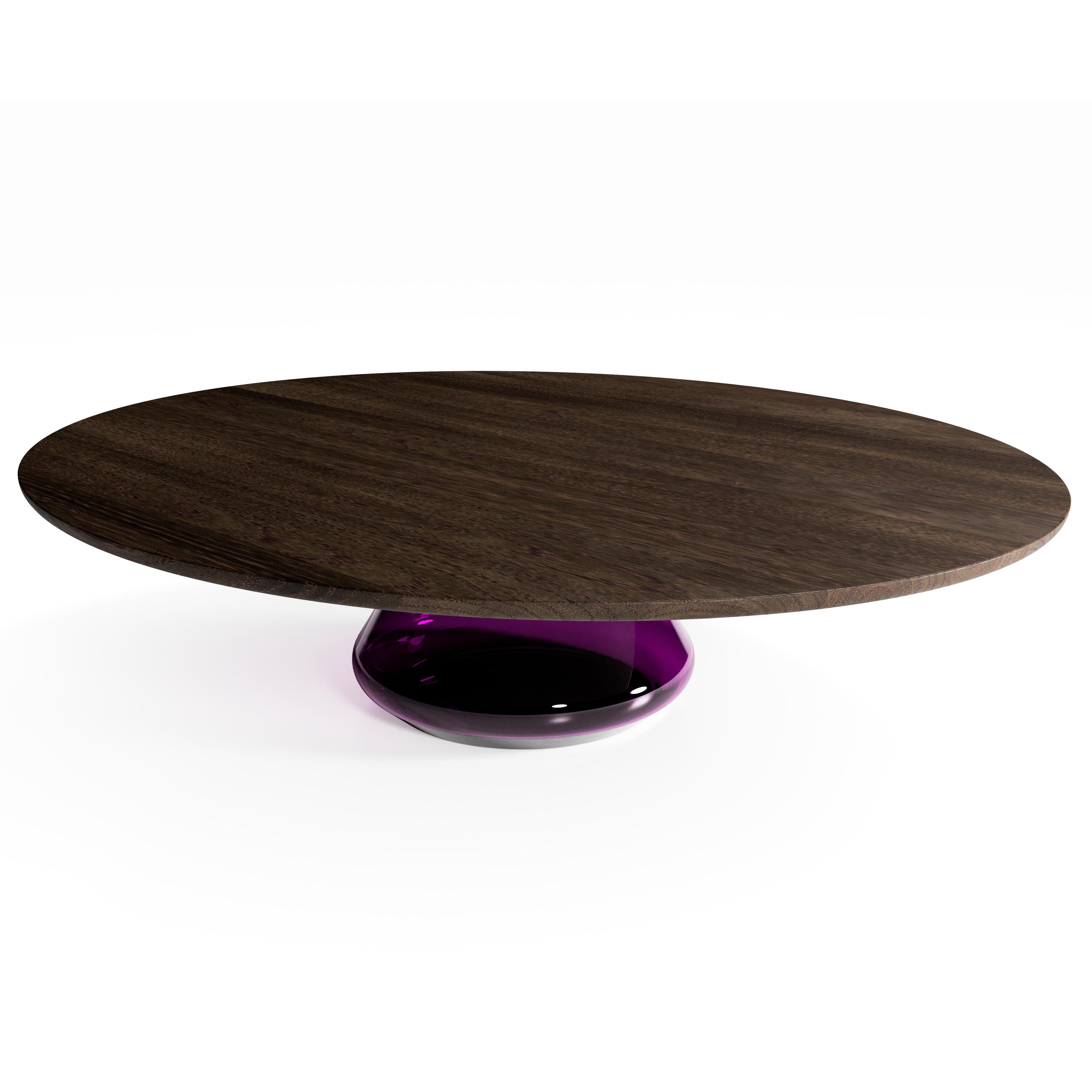 Modern Charoite Eclipse I, Limited Edition Coffee Table by Grzegorz Majka For Sale