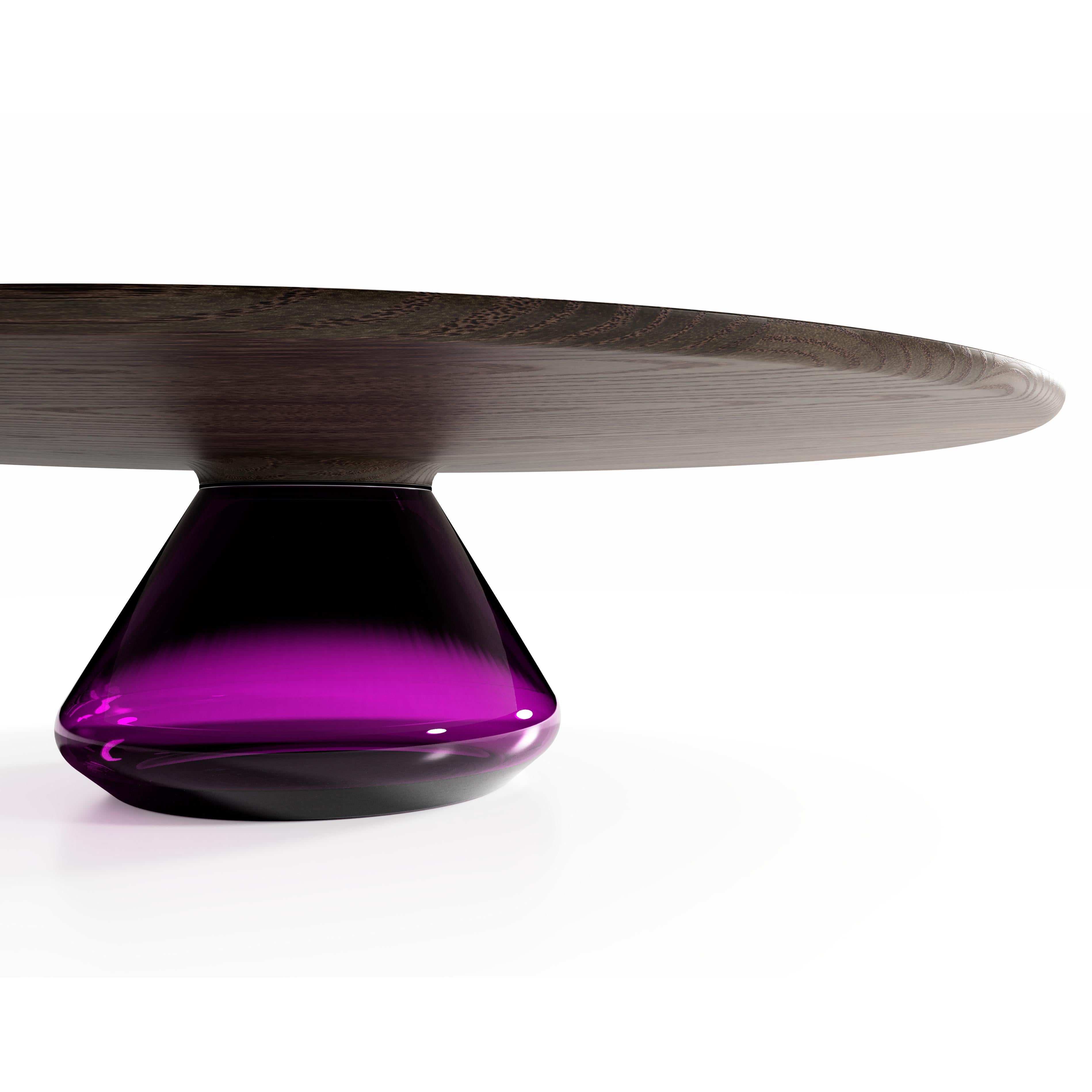 Charoite Eclipse I, Limited Edition Coffee Table by Grzegorz Majka In New Condition For Sale In Geneve, CH