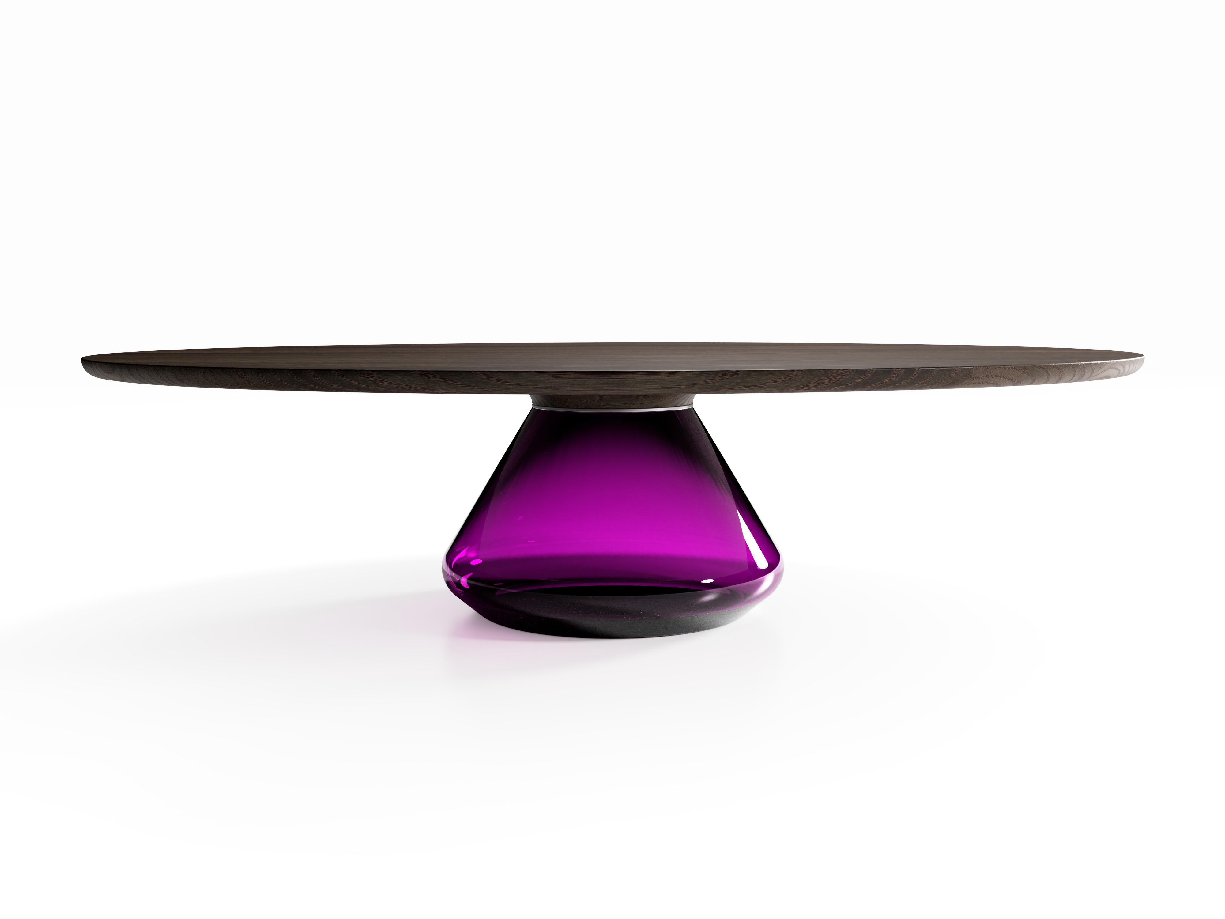 Contemporary Charoite Eclipse I, Limited Edition Coffee Table by Grzegorz Majka For Sale