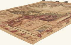 The Château de Monceaux: Vintage Chinese Aubusson Tapestry Masterpiece of Grace