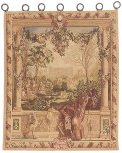 The Château de Monceaux: Vintage Chinese Aubusson Tapestry Masterpiece of Grace