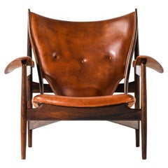 The Chieftain Easy Chair in Leather and Rosewood by Finn Juhl, 1950s