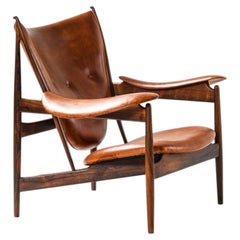 The Chieftain Easy Chair in Leather and Rosewood by Finn Juhl, 1950s