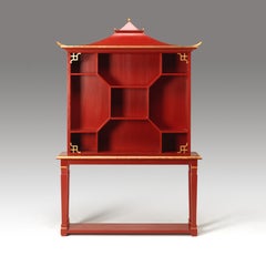 The Chinoiserie Pagoda Open Bookcase