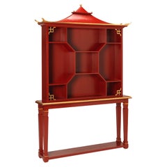 The Chinoiserie Pagoda Open Bookcase