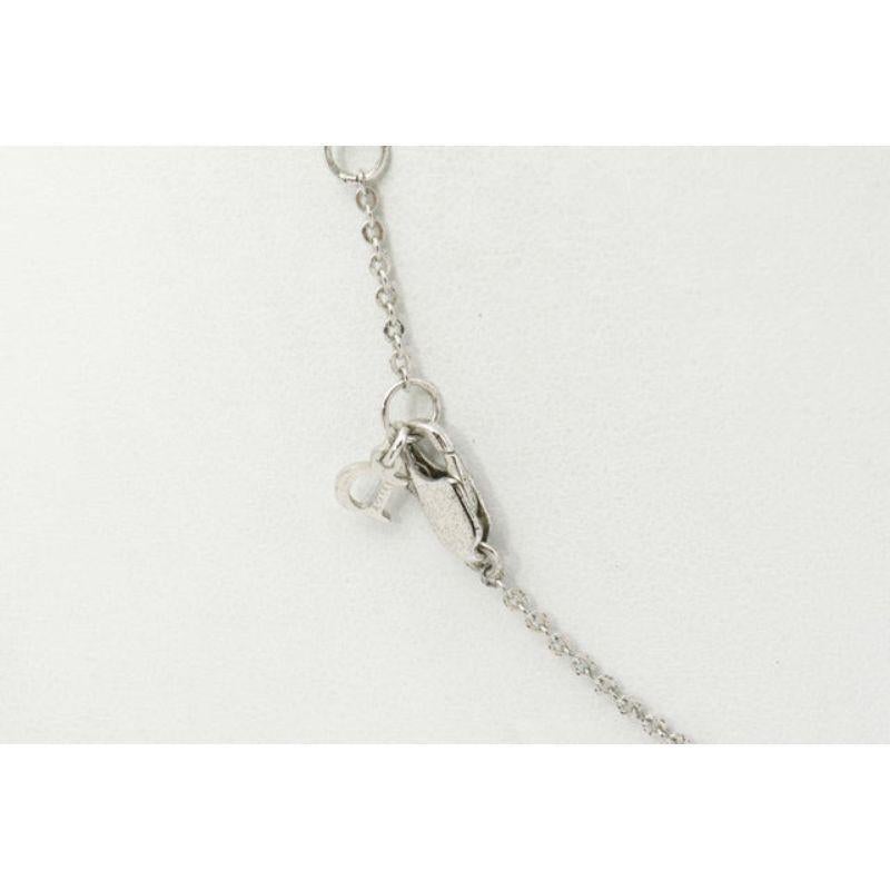 dior monogram bow crystal silver tone necklace